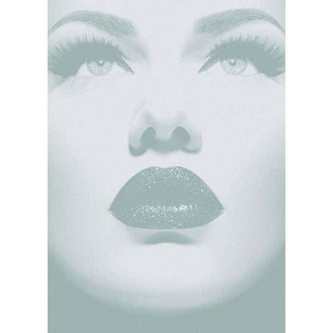 Lashes Black Modern Wood Framed Art Print by Design Fabrikken
