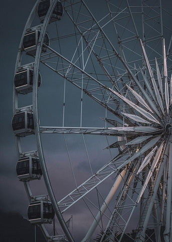 The Wheel Is Turning Black Ornate Wood Framed Art Print with Double Matting by Design Fabrikken