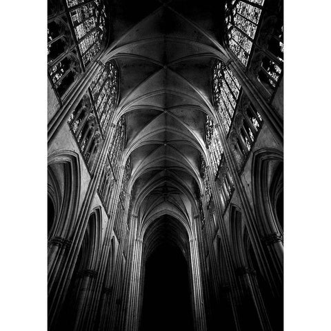 Architecture 3 Black Modern Wood Framed Art Print with Double Matting by Design Fabrikken