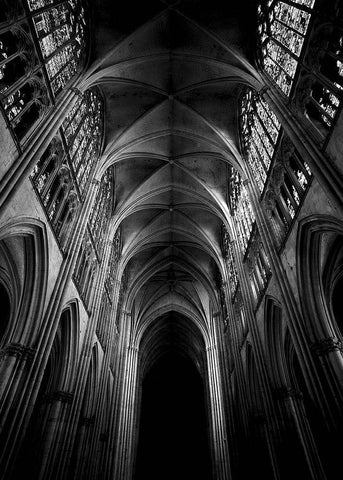 Architecture 3 White Modern Wood Framed Art Print with Double Matting by Design Fabrikken