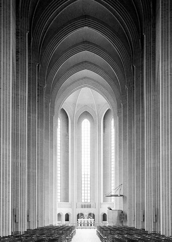 Architecture 4 White Modern Wood Framed Art Print with Double Matting by Design Fabrikken