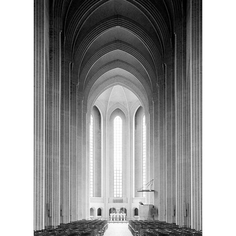 Architecture 4 White Modern Wood Framed Art Print by Design Fabrikken