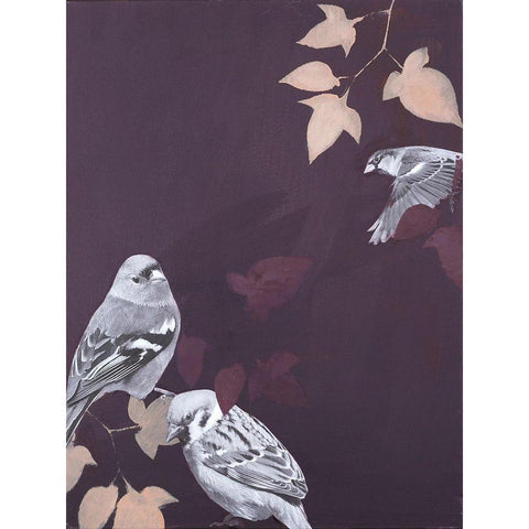 Bird 1 Gold Ornate Wood Framed Art Print with Double Matting by Design Fabrikken