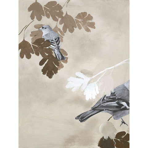 Bird 3 Black Modern Wood Framed Art Print by Design Fabrikken