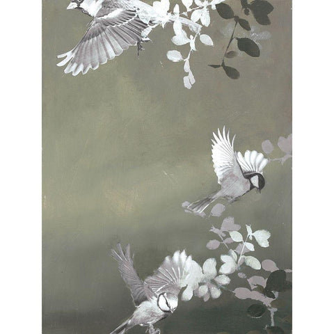 Bird 4 Gold Ornate Wood Framed Art Print with Double Matting by Design Fabrikken