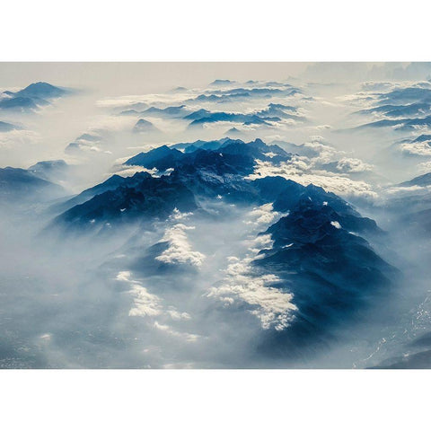 From Above 6 Black Modern Wood Framed Art Print with Double Matting by Design Fabrikken