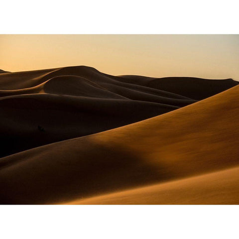 Desert 2 White Modern Wood Framed Art Print by Design Fabrikken