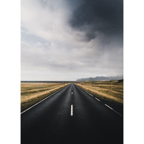 The Way Out Black Modern Wood Framed Art Print by Design Fabrikken