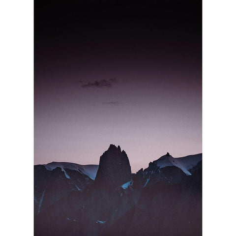 Purple Light 1 Black Modern Wood Framed Art Print by Design Fabrikken