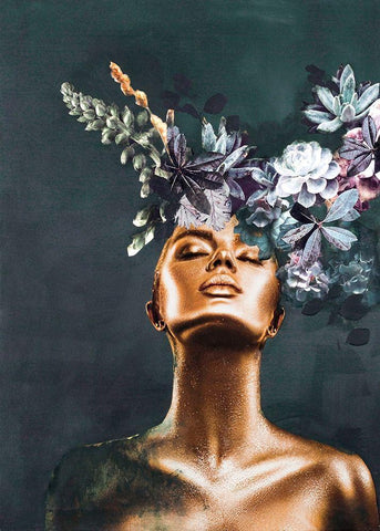 Gold Couture 2 Black Ornate Wood Framed Art Print with Double Matting by Design Fabrikken