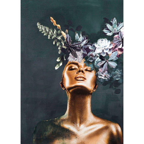 Gold Couture 2 Gold Ornate Wood Framed Art Print with Double Matting by Design Fabrikken