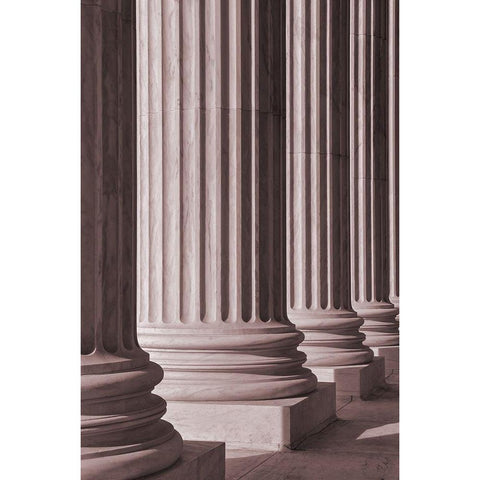 Pillars 2 Black Modern Wood Framed Art Print with Double Matting by Design Fabrikken