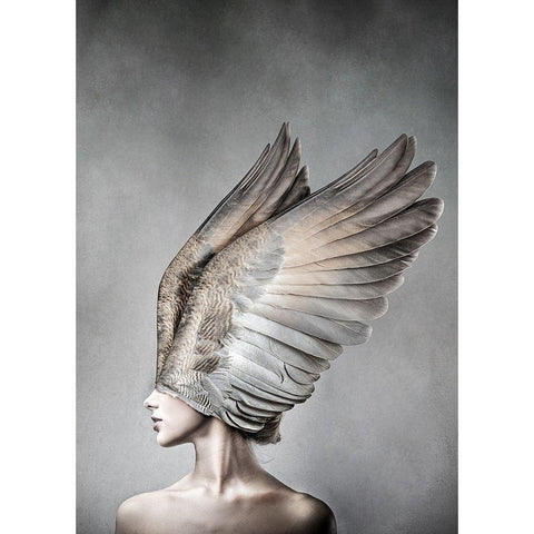 Thea Black Modern Wood Framed Art Print by Design Fabrikken