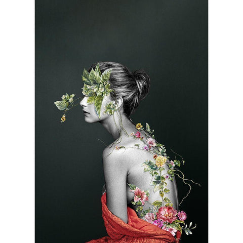 Greek Passion Black Modern Wood Framed Art Print by Design Fabrikken