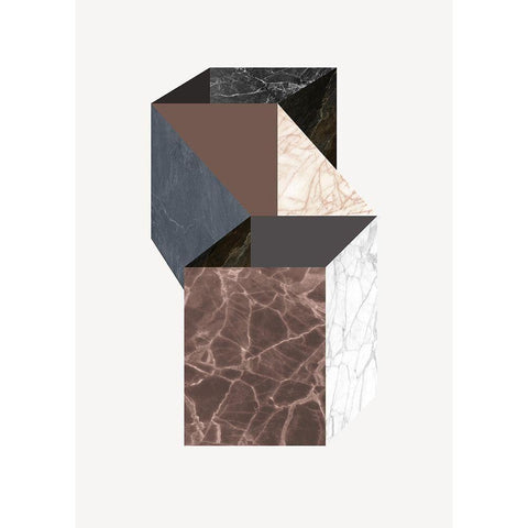 Scene 4 White Modern Wood Framed Art Print by Design Fabrikken
