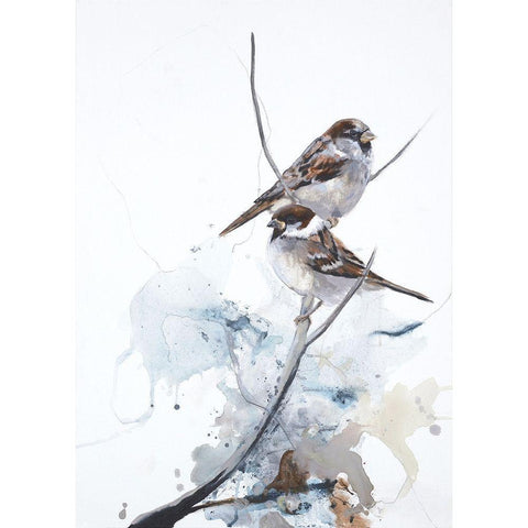 Curiosity 1 White Modern Wood Framed Art Print by Design Fabrikken