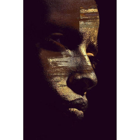 Gold Vision Gold Ornate Wood Framed Art Print with Double Matting by Design Fabrikken