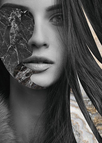 Phase One Black Ornate Wood Framed Art Print with Double Matting by Design Fabrikken