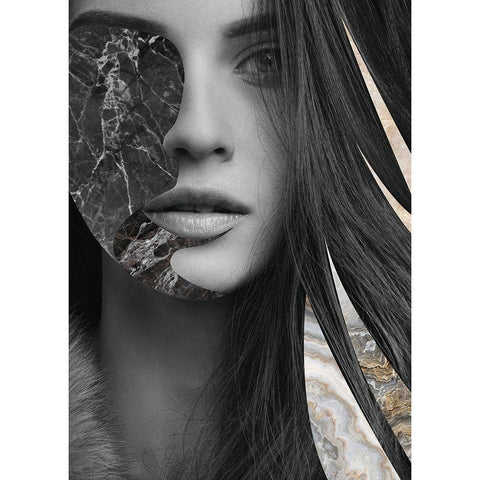 Phase One Black Modern Wood Framed Art Print with Double Matting by Design Fabrikken