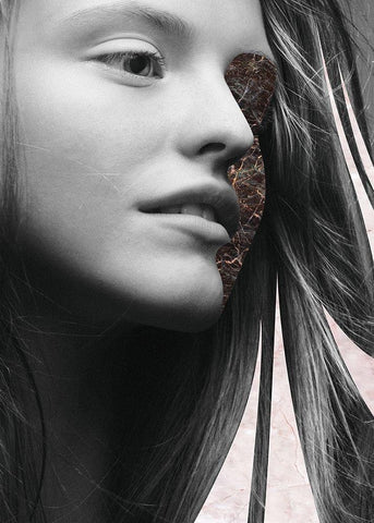 Phase Three Black Ornate Wood Framed Art Print with Double Matting by Design Fabrikken