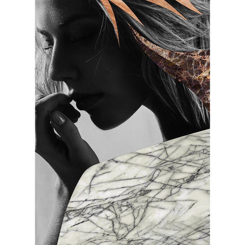 Phase Two White Modern Wood Framed Art Print by Design Fabrikken