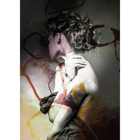 Studio 1 Colors White Modern Wood Framed Art Print by Design Fabrikken