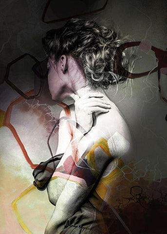 Studio 1 Colors Black Ornate Wood Framed Art Print with Double Matting by Design Fabrikken