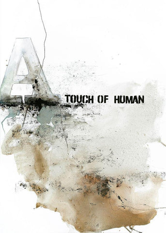 Touch of Human White Modern Wood Framed Art Print with Double Matting by Design Fabrikken
