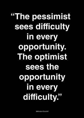 Opportunity White Modern Wood Framed Art Print with Double Matting by Design Fabrikken