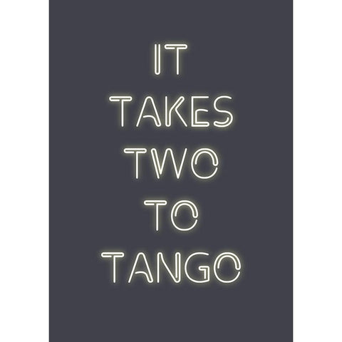 Two to Tango White Modern Wood Framed Art Print by Design Fabrikken