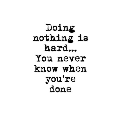 Doing Nothing White Modern Wood Framed Art Print by Design Fabrikken