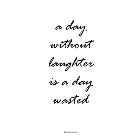 Without Laughter Black Modern Wood Framed Art Print with Double Matting by Design Fabrikken