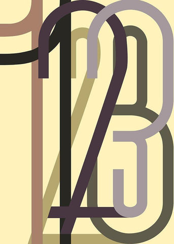 Numbers 1 Black Ornate Wood Framed Art Print with Double Matting by Design Fabrikken