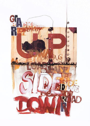 Up Side Down 1 Black Ornate Wood Framed Art Print with Double Matting by Design Fabrikken