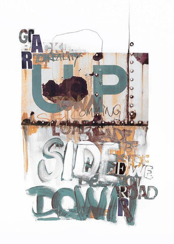 Up Side Down 2 Black Ornate Wood Framed Art Print with Double Matting by Design Fabrikken