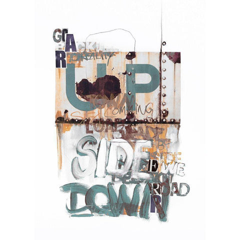 Up Side Down 2 Black Modern Wood Framed Art Print with Double Matting by Design Fabrikken