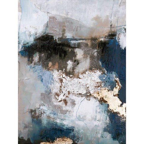 Waterfall White Modern Wood Framed Art Print by Design Fabrikken