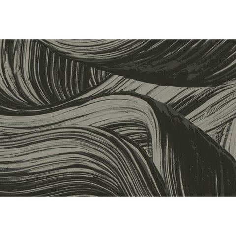 Brushed 1 White Modern Wood Framed Art Print by Design Fabrikken