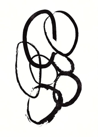 Linked 1 Black Ornate Wood Framed Art Print with Double Matting by Design Fabrikken
