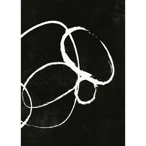 Linked 4 Black Modern Wood Framed Art Print with Double Matting by Design Fabrikken