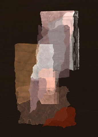 Torn 2 White Modern Wood Framed Art Print with Double Matting by Design Fabrikken