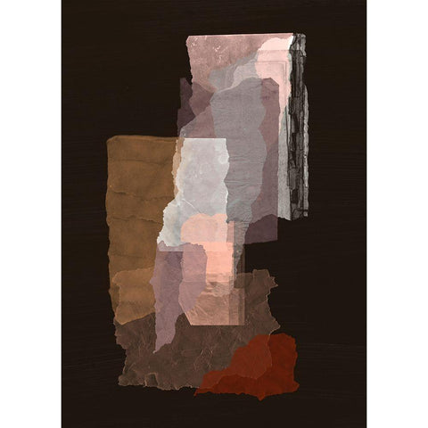 Torn 2 Black Modern Wood Framed Art Print by Design Fabrikken