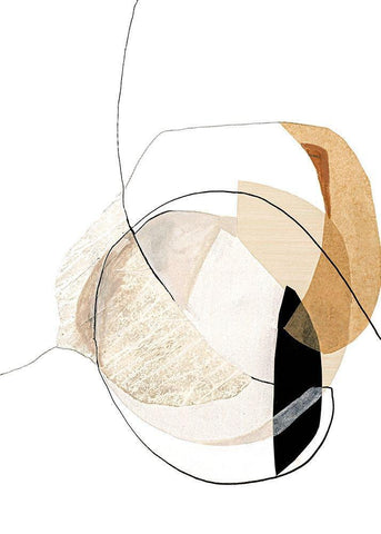 Graphical Shapes 4 Black Ornate Wood Framed Art Print with Double Matting by Design Fabrikken