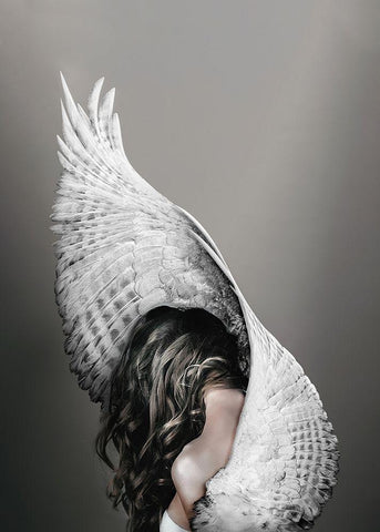 Nike White Modern Wood Framed Art Print with Double Matting by Design Fabrikken