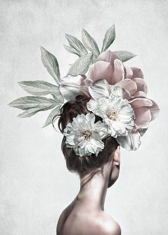 View Back Black Ornate Wood Framed Art Print with Double Matting by Design Fabrikken