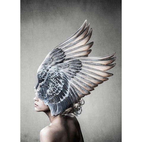 Selene Gold Ornate Wood Framed Art Print with Double Matting by Design Fabrikken