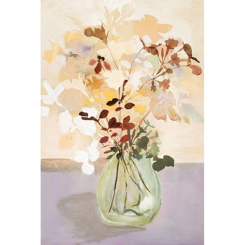 Pastel Flower 2 Black Modern Wood Framed Art Print by Design Fabrikken