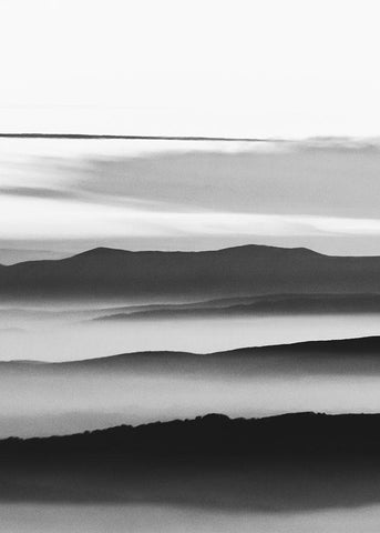 Mystic Scenery 3 White Modern Wood Framed Art Print with Double Matting by Design Fabrikken