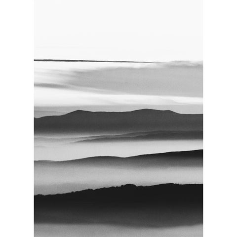 Mystic Scenery 3 White Modern Wood Framed Art Print by Design Fabrikken
