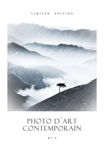 Photo DÂ´Art No 1 White Modern Wood Framed Art Print with Double Matting by Design Fabrikken